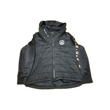 Jordan Jacket Youth Large Gray Black Hooded Puffer Quilted Full Zip Air Jordan