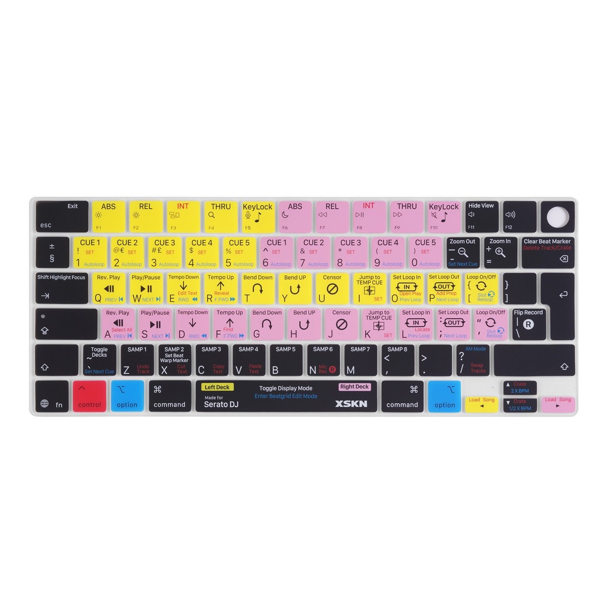 Buy XSKN Serato DJ Shortcut Keyboard Cover for 2026-2021 Macbook