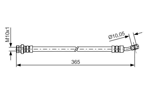Bremsschlauch Hinten Rechts Bosch 1 987 481 456 FÜR Hyundai KIA-image