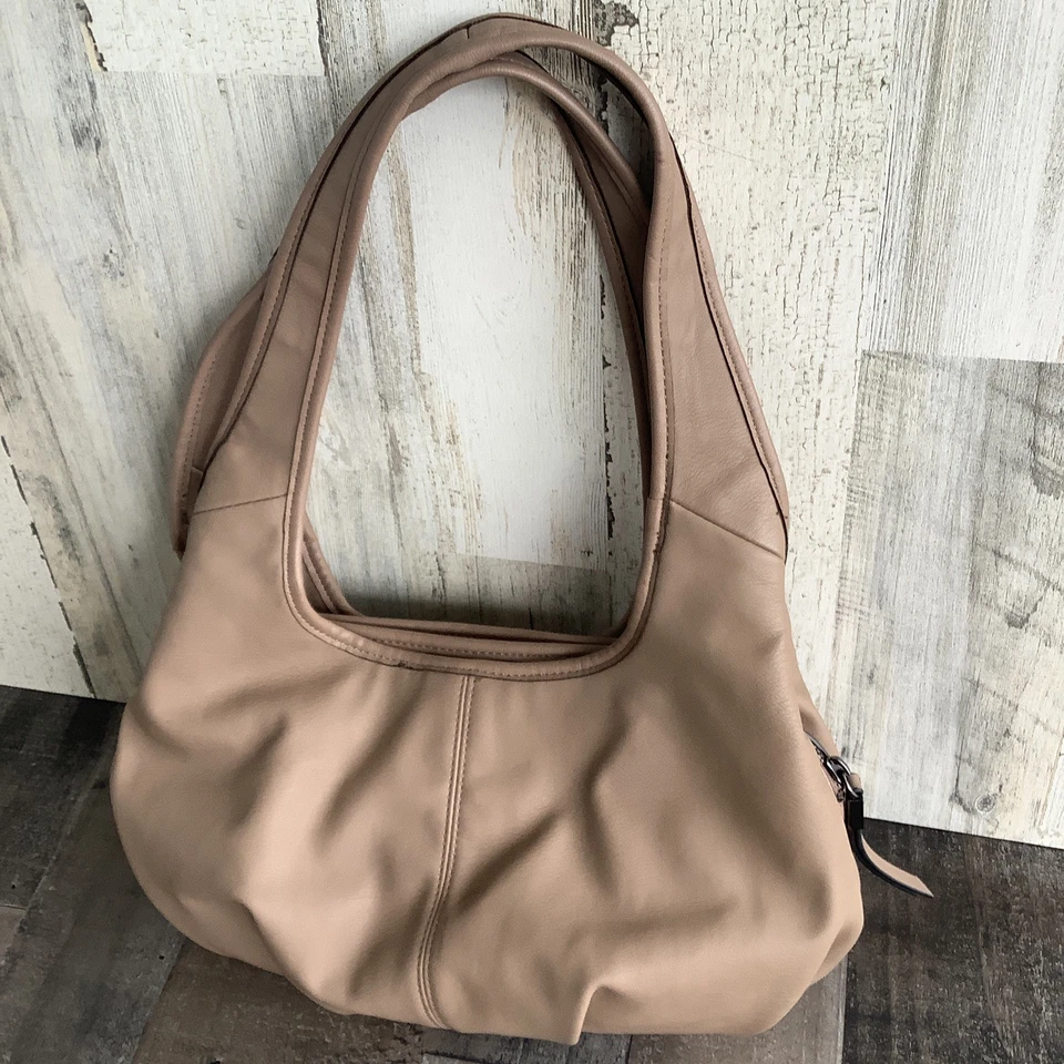 "Simply Vera Wang Contemporáneo Hobo Bolso de Mano Cartera Beige 12""x9""" Foto 3 de 4