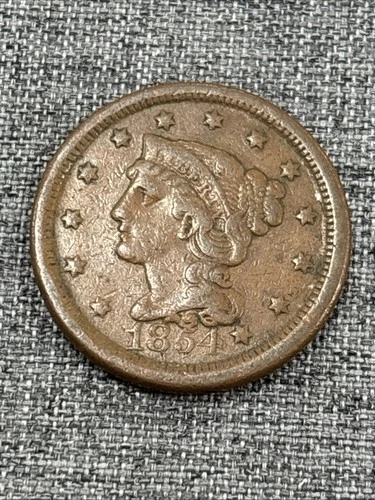 1854-P Large Cent — photo from the most recent tracked eBay sale