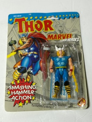NEW Toy Biz Marvel Super Heroes Thor Action Figure with Smashing Hammer 1991
