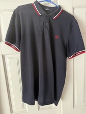 MEN'S LARGE FRED PERRY STYLE M3600 SLIM FIT CLASSIC POLO GENUINE 100 COTTON