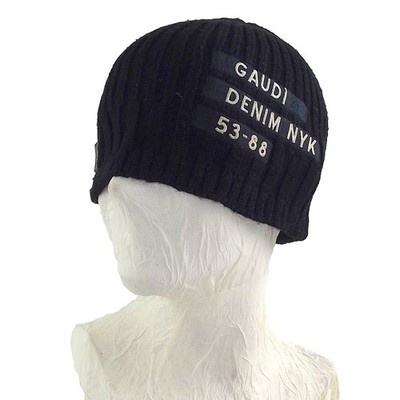Gaudi Denim Nyk Mütze Mütze Herren schwarz Einheitsgröße aus weicher Wolle Chic