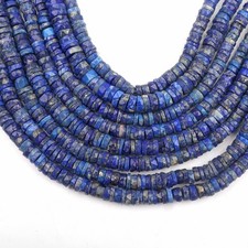 Natural Lapis Lazuli Beads Faceted Heishi Shape Beads 16 Inch Strand 6-7 MM Bead