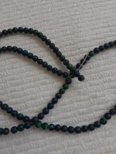 AZURITE  MALACITE 3mm ROUND BEADS  ONE STRAND  130 BEADS