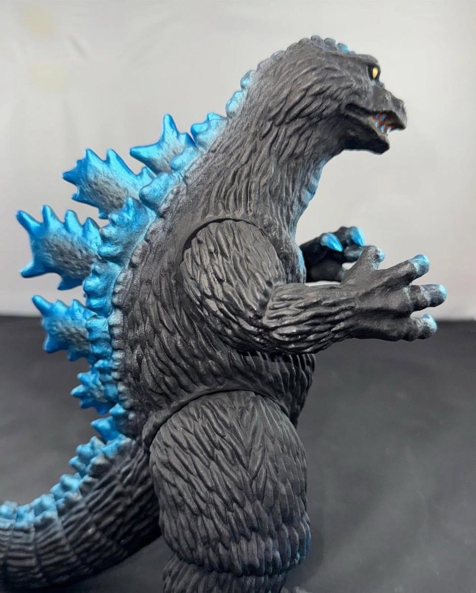 GIGABRAIN 9” GODZILLA 1962 BLACK VINYL BLUE METALLIC SPRAYS RARE