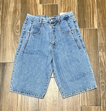 GUESS Women s High Waist Blue Denim Jean Shorts Made In USA Vintage