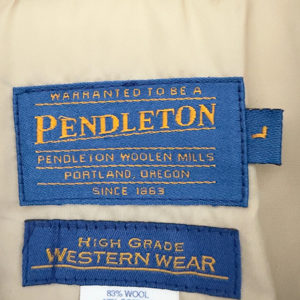 Chaqueta Azteca De Lana Pendleton Alta Calidad Western Wear Tostada Grande HECHA EN EE. UU. Foto 4 de 4