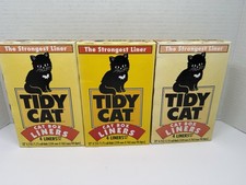 3 Boxes Tidy Cat Kitty Litter Box 4 Liners New Old Stock Sealed