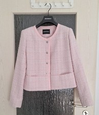 Giorgio Armani Bouclé Jacke kurz Rosa, Gr.40