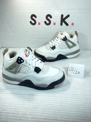 #ad #ad Nike Air Jordan Retro 4 White Cement kids Size 11C $35.00