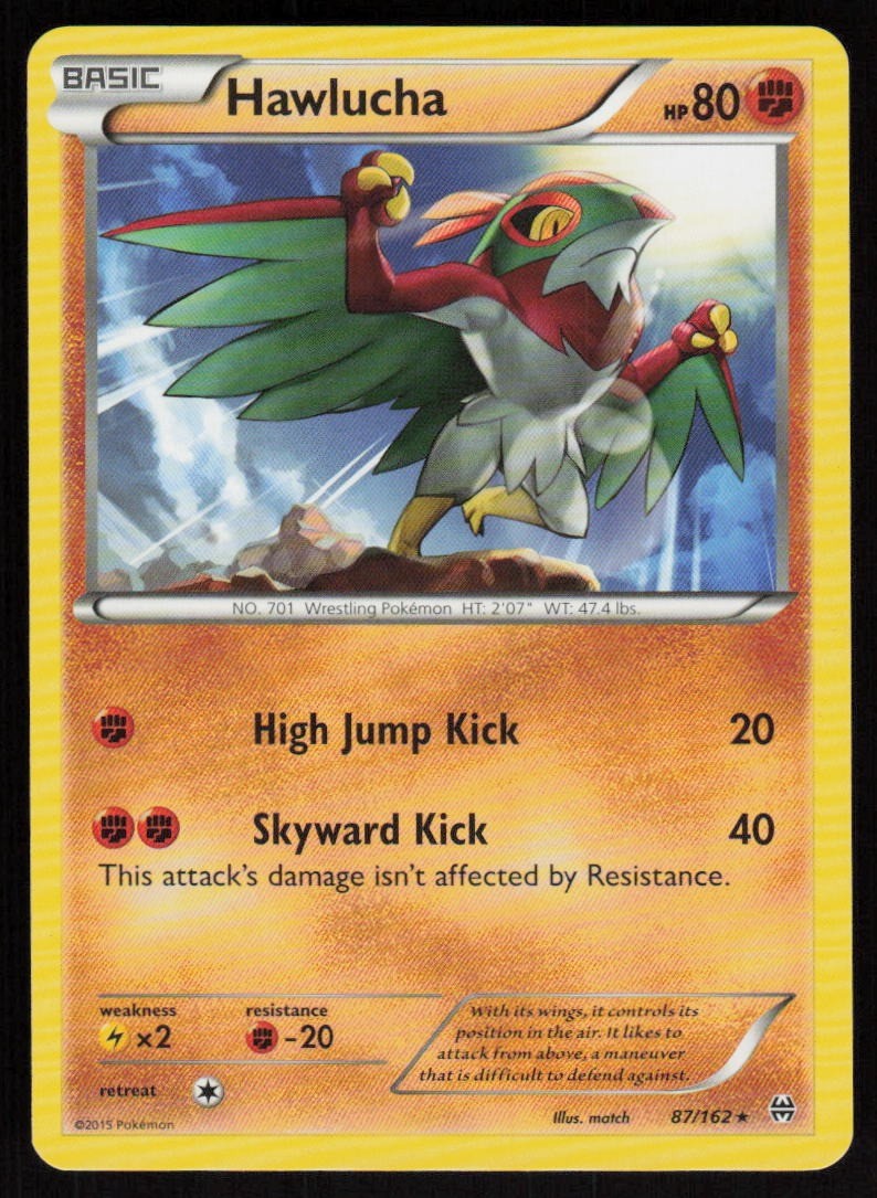 Hawlucha 87/162 BREAKthrough Pokemon TCG Near Mint