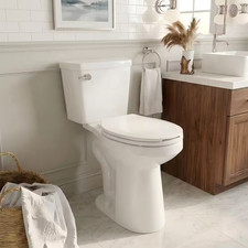 21 In. Height Toilet Single Flush 1.28GPF Elongated Toilet in White