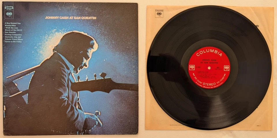 Johnny Cash At San Quentin, 1969 US Pitman First Pressing 2-Eye Columbia CS 9827 - Image 2 of 4