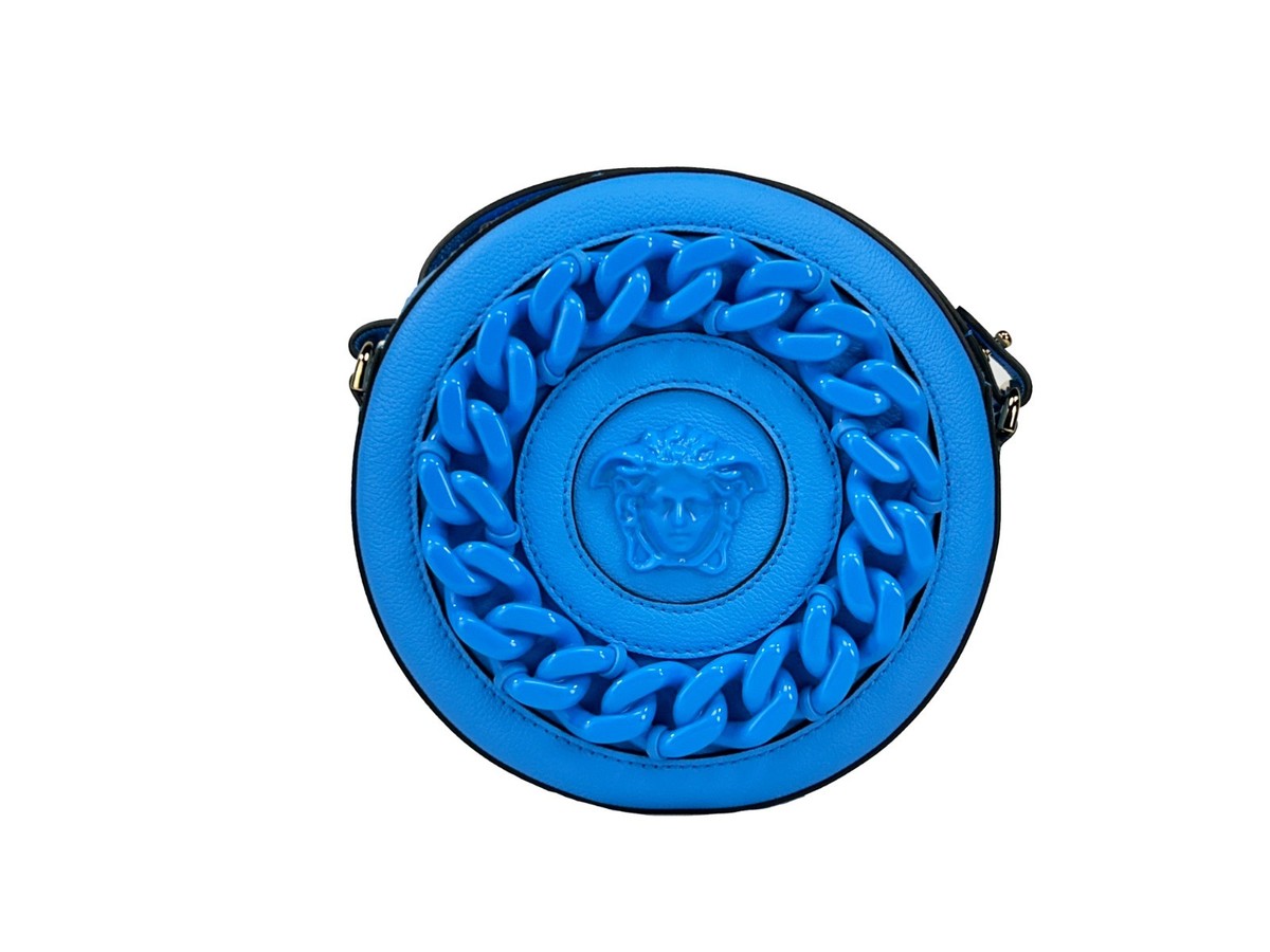 Versace Round Disco Leather Camera Case Crossbody Bag | eBay