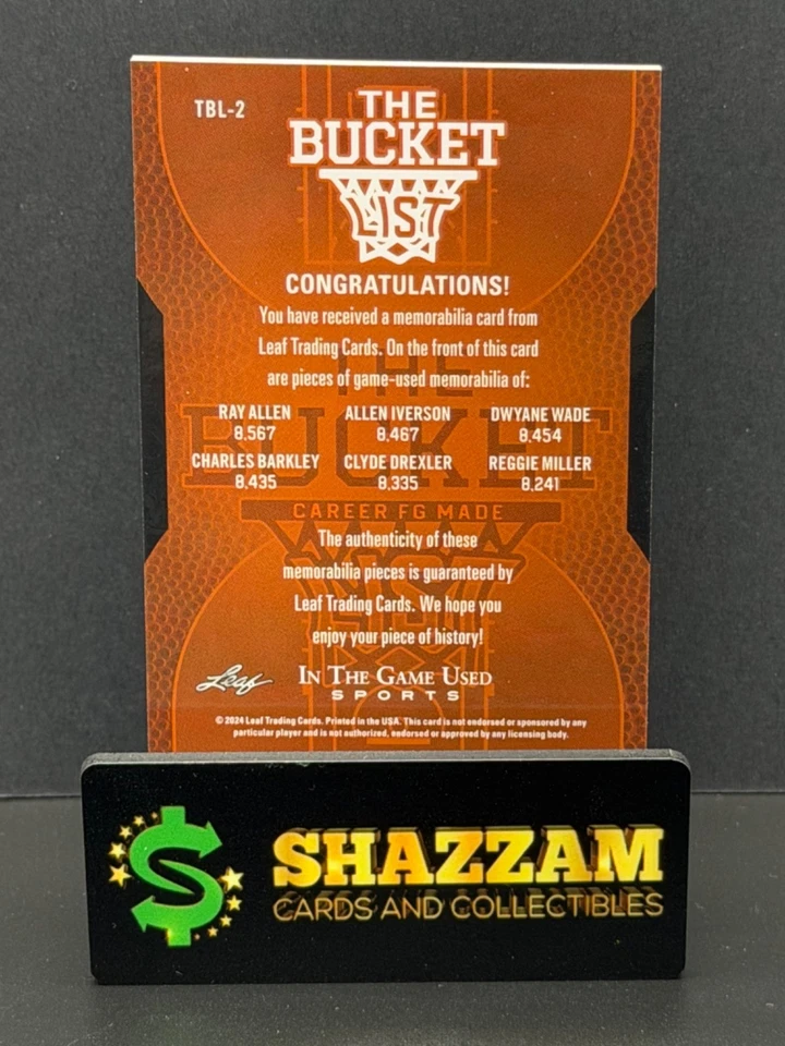 Parches usados para juegos Leaf ITGU IVERSON, WADE, BARKLEY, DREXLER 2024/15 TBL-2 Foto 2 de 4