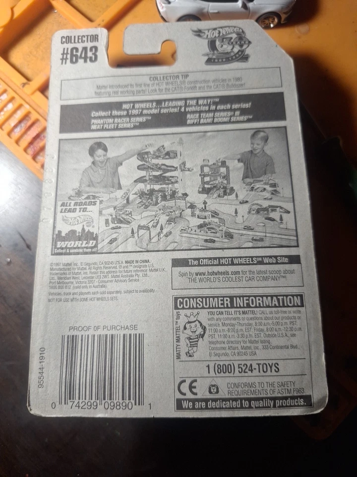 1997 Hot Wheels Mattel Digger Collector # 643 New - Image 2 of 2