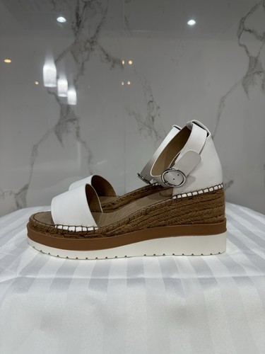 Jo Mercer Klume Espadrille Wedge, White Leather, Size 42 - Picture 2 of 14