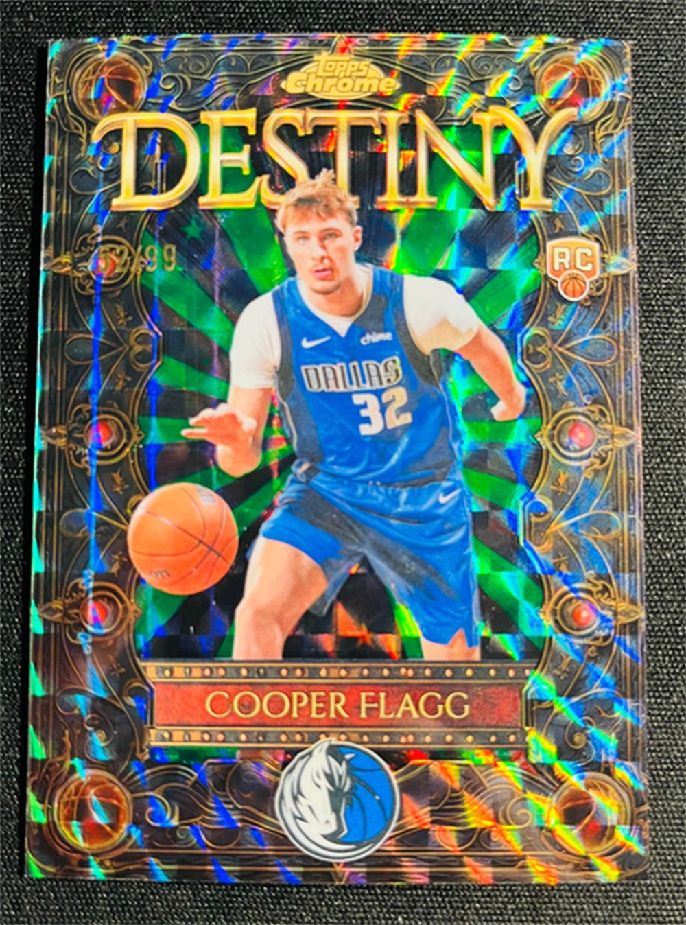 2025-26 Topps Chrome Cooper Flagg Destiny Green Geometric Rookie RC /99