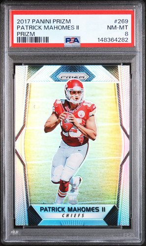 2017 Panini Prizm Patrick Mahomes II #269 Short Print Rookie PSA 8