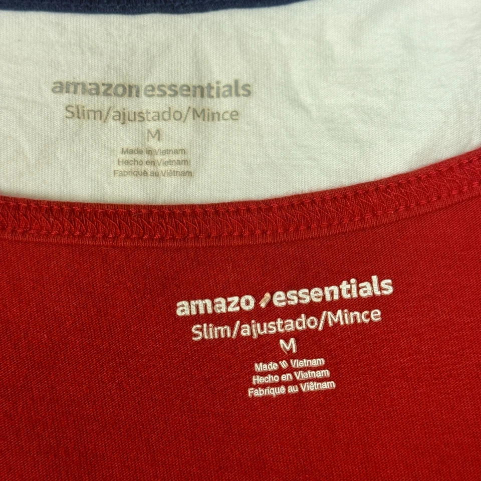 Lote de 2 piezas Amazon Essentials Para hombres Blanco Rojo Camiseta sin mangas Entrenamiento Gimnasio MÚSCULO Camisa M Foto 3 de 4