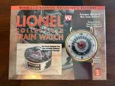 Lionel Collectors Edition Train Watch in Tin w/Rail Sounds & COA, Factory Sealed