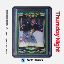 2023 UPPER DECK STATURE #37 CONNOR ZARY ROOKIE AUTO GREEN RC /199