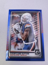 2025 Donruss Optic Courtland Sutton #200 Blue Prizm  /249 - Broncos