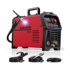 ARCCAPTAIN TIG Welder 200A, High Frequency 110v/220v Dual Voltage TIG/Stick/A...