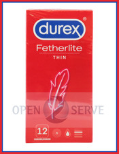 12 Pack- Durex Featherlite Thin Feel Condoms - Latex | Easy On | Lubricated