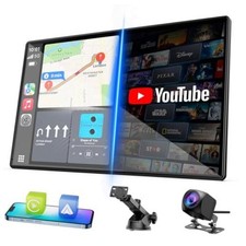 9" Apple CarPlay Screen with Backup Camera Streaming Apps Portable 9-inch