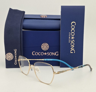 Coco Song Eyeglasses NEW CV259 Texas Dream Color 4 Brown Gold Size 52 Authentic