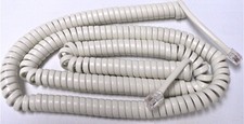 AT T Trimline 210 Phone Handset Cord CL2909 Curly Bisque Light Ivory Long 25Ft
