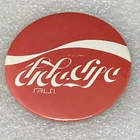 vintage 1980s Israel Hebrew COCA COLA COKE Tin Button Pin Pinback