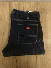 Dickies Men’s Workmen Cargo Trousers Distressed Navy W36 L24 Streetwear