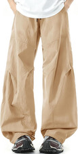 Boys Parachute Pants Kids Baggy Wide Leg Elastic Waist Track Pants Athletic Jogg