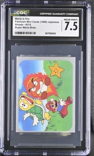 Super Mario Bros Mini Cards 1985 CGC 7.5 Vintage Nintendo Amada Topps NES Retro