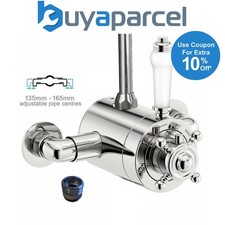 Thermostatic Traditional Exposed Shower Mixer Valve 135mm 165mm Centres 3/4" Top
