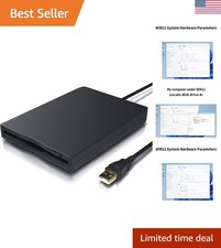 USB Floppy Drive - Portable 3.5" Floppy Disk Reader for Easy File Access