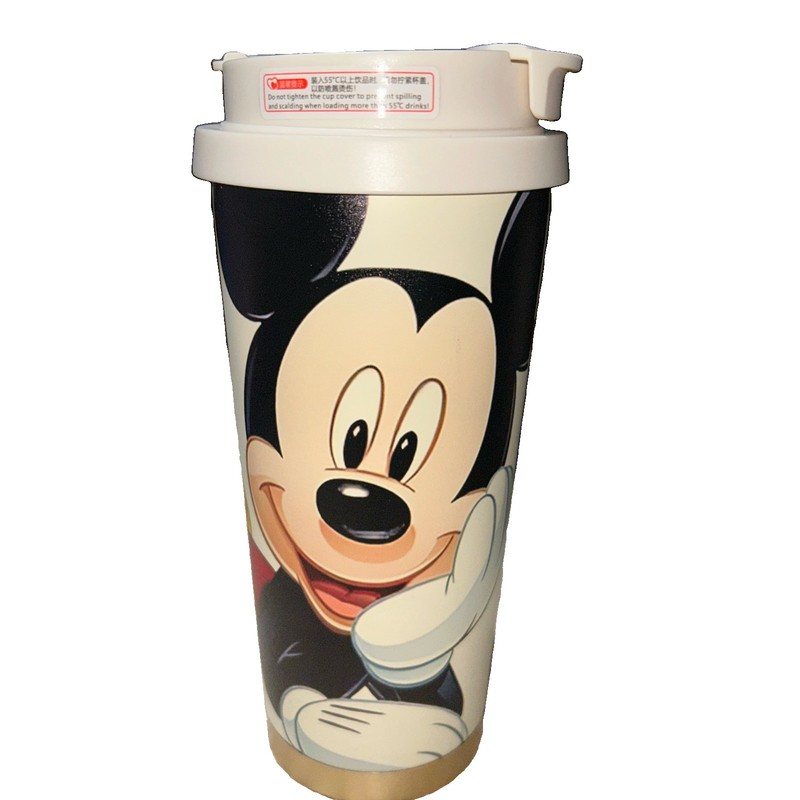 Insulated  Travel Mug Hot/ Cold Beverages  Cartoon Character Carrying Strap 16oz
