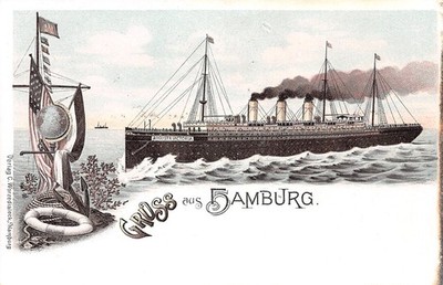 410169) AK Schiffe / Schiffahrt - Schnelldampfer Augusta Victoria in Hamburg 