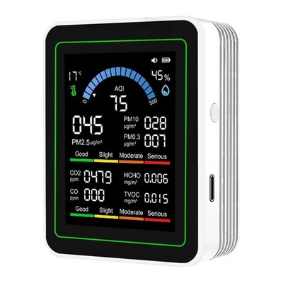 Air Quality Meter 10 In 1 Air Quality Index Temp Humid Detect Tester