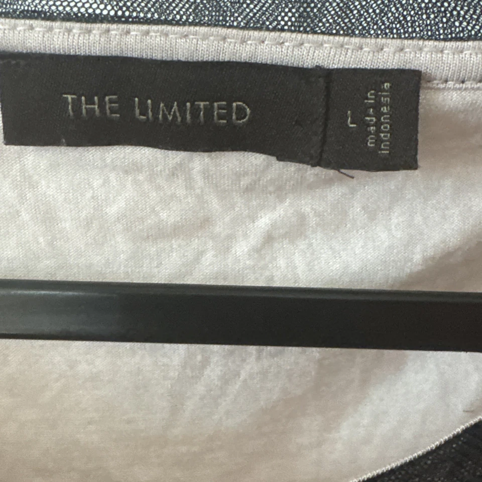 Blusa para mujer The Limited grande sin mangas malla detalle floral rosa negro ribete Foto 4 de 4