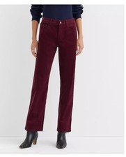 LOFT Burgundy Size 6 Curvy Straight Corduroy Pants
