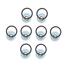 8Pack Fuel Injector O-Ring Seal Kits for 2003-2007 F-250 F-350 6.0L Power Stroke