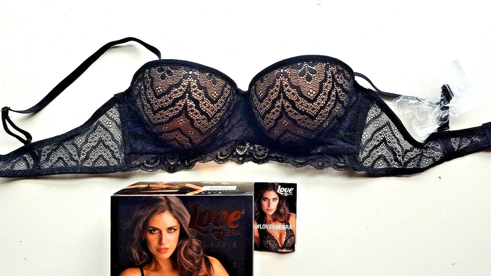 Push-up Balconette BH vorgeformte Cups abnehmbare Träger+transparente Träger - Bild 2 von 2