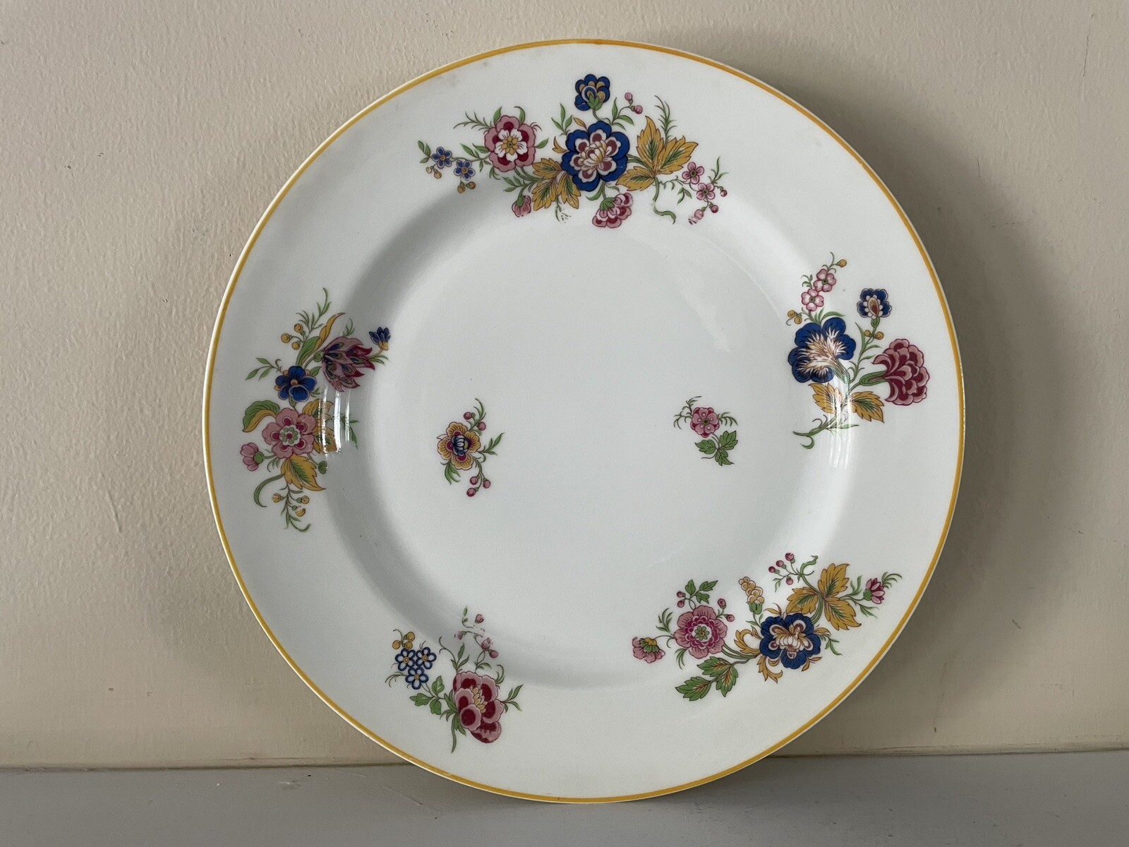 Haviland Limoges LORRAINE Blue Pink Floral Dinner Plate 9.75" EUC 6 Available
