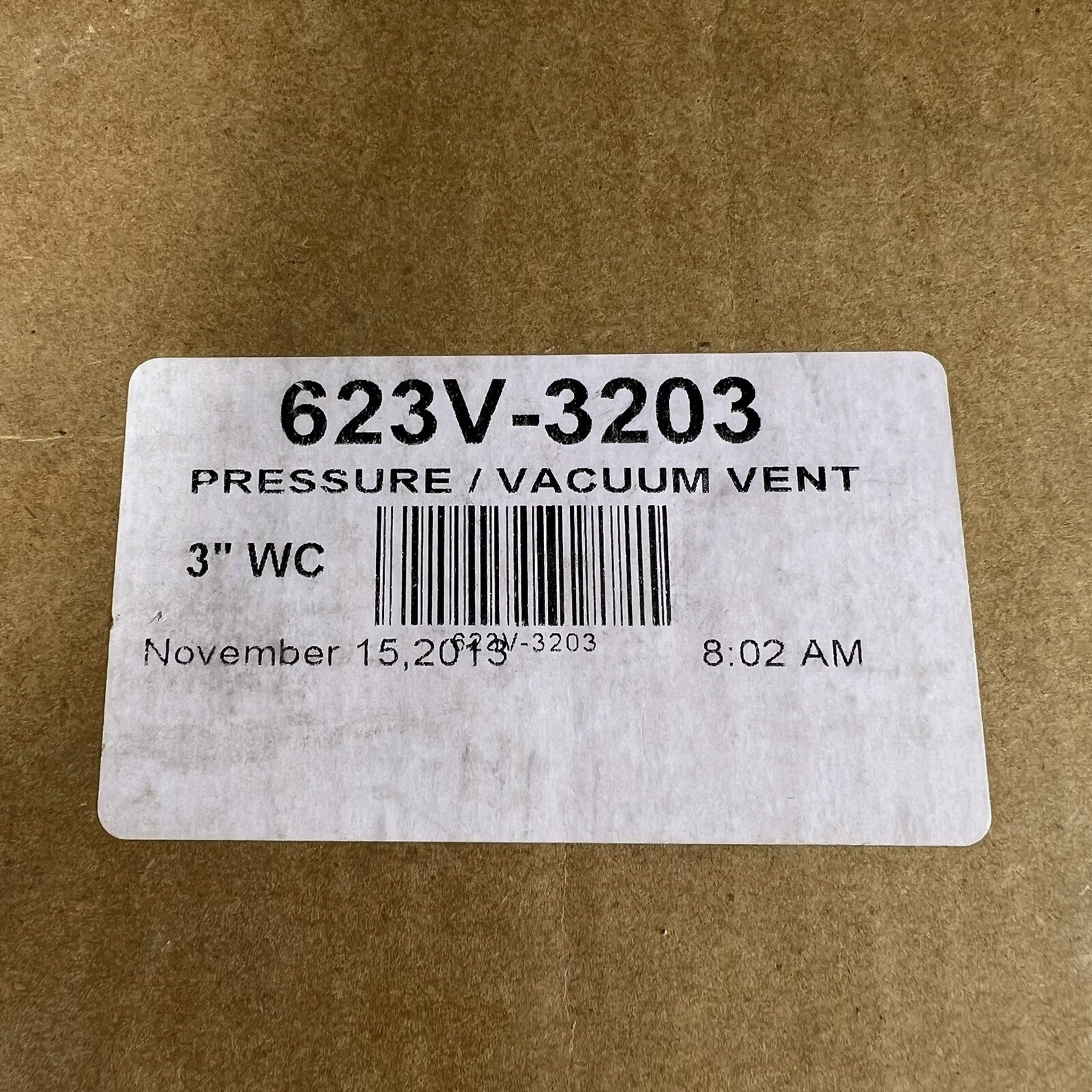 OPW 623V3203 Pressure Vacuum Vent 3" ThreadOn 21/2" To 6" Water