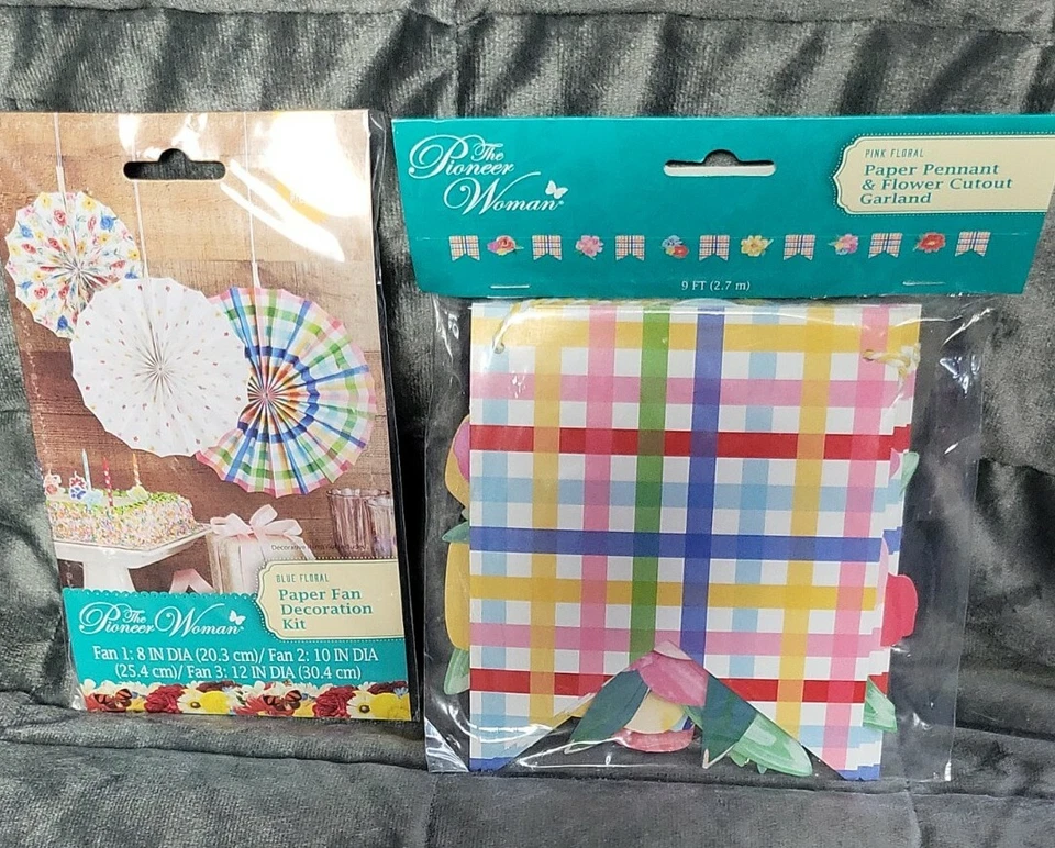 Lot of 11 Pioneer Woman Birthday Party Balloons Candles Banners Cake Top Scatter - Image 3 of 4